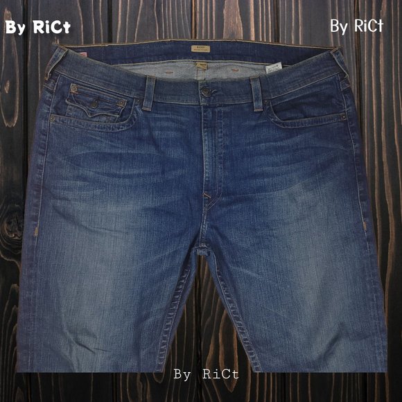 True Religion Ricky Relaxed Straight Men Jeans Size 46x34 Stretch High Rise USA - Picture 3 of 11